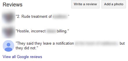 Bad Reviews Example
